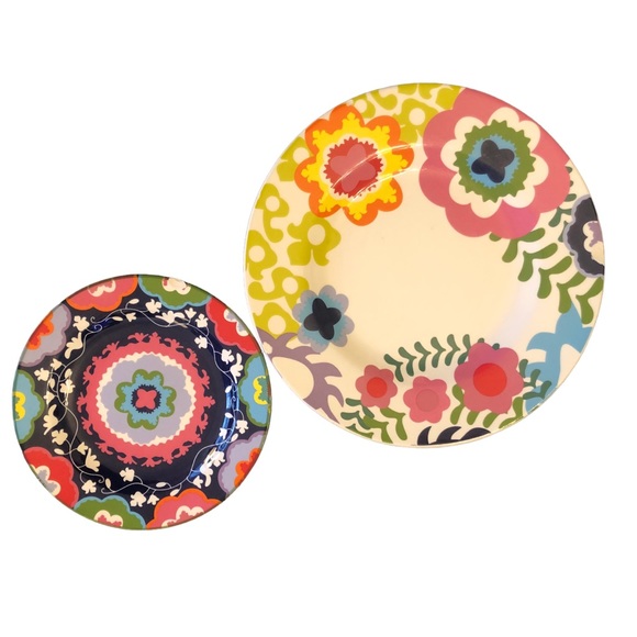 Oui by French Bulldog Bright Floral Plate set - Picture 5 of 9